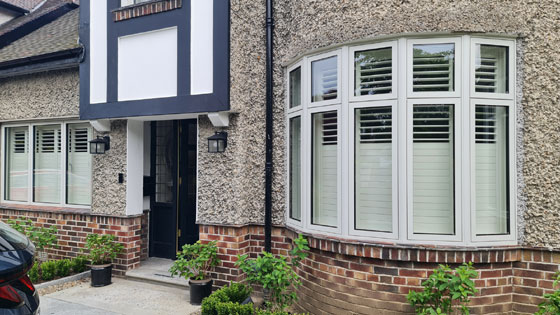 Shutters viewed from outside